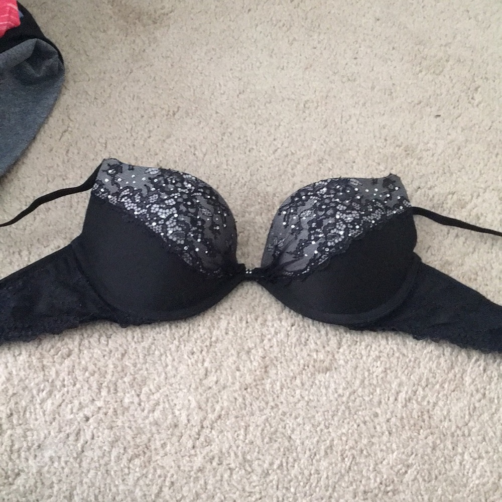Black and lace Victoria secret bra